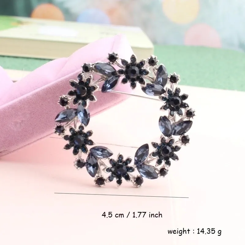 Elegant Sweet Plant Alloy Inlay Crystal Rhinestones Unisex Brooches