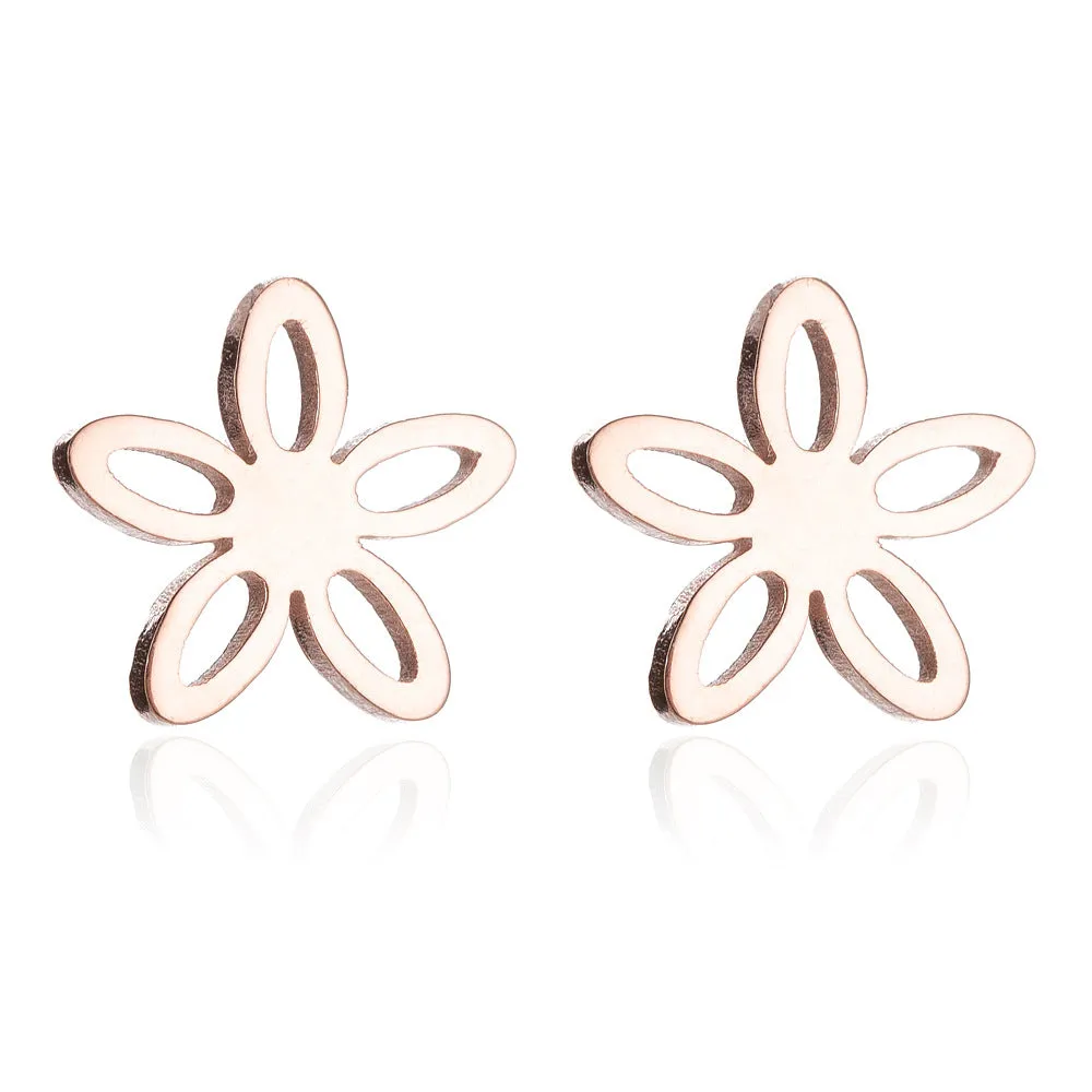 Fashionable And Simple Stainless Steel Ear Studs