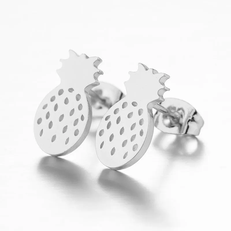 Fashionable And Simple Stainless Steel Ear Studs