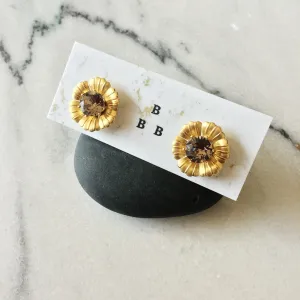 Floral Ear Shields: Beige/Neutral