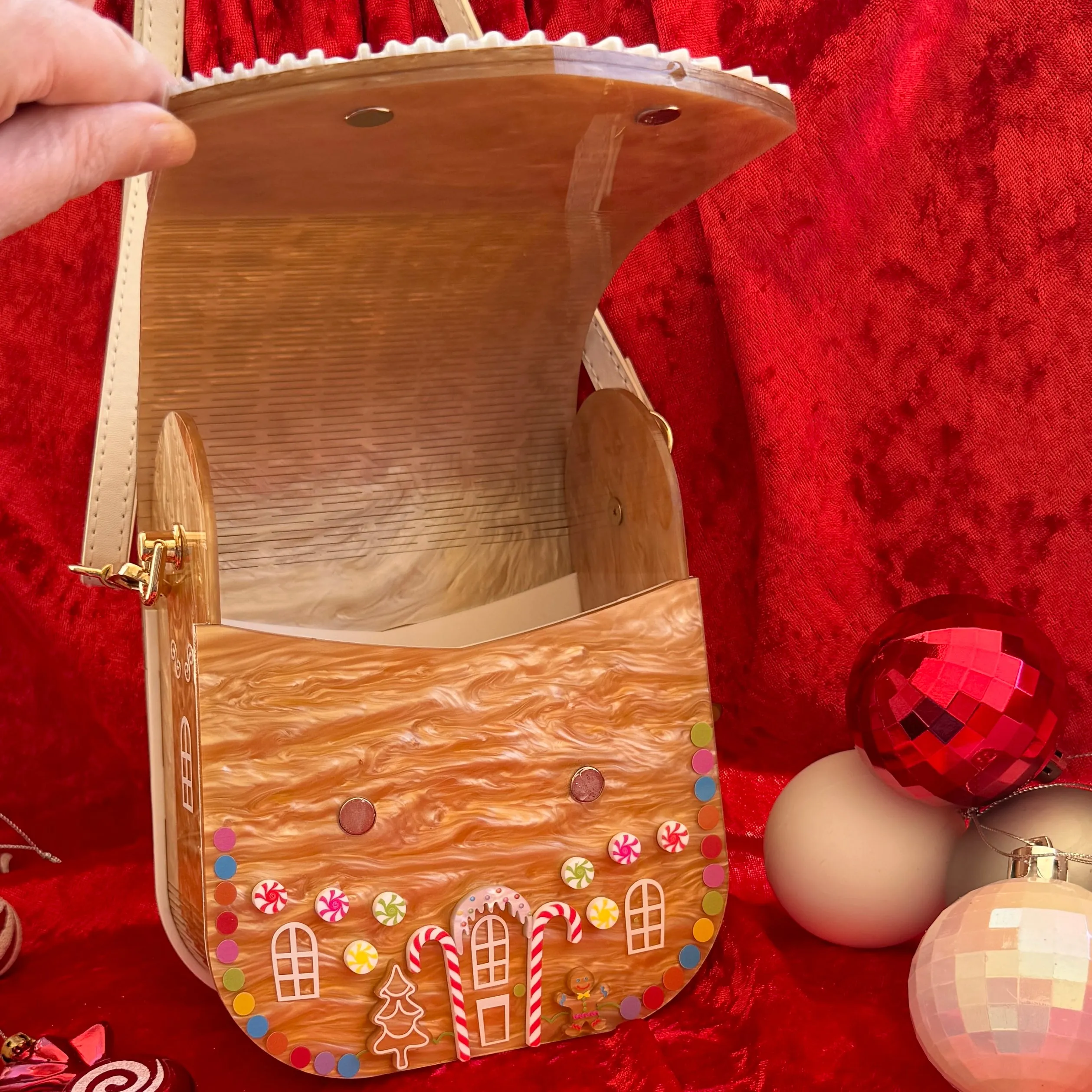 Gingerbread house small - handbag