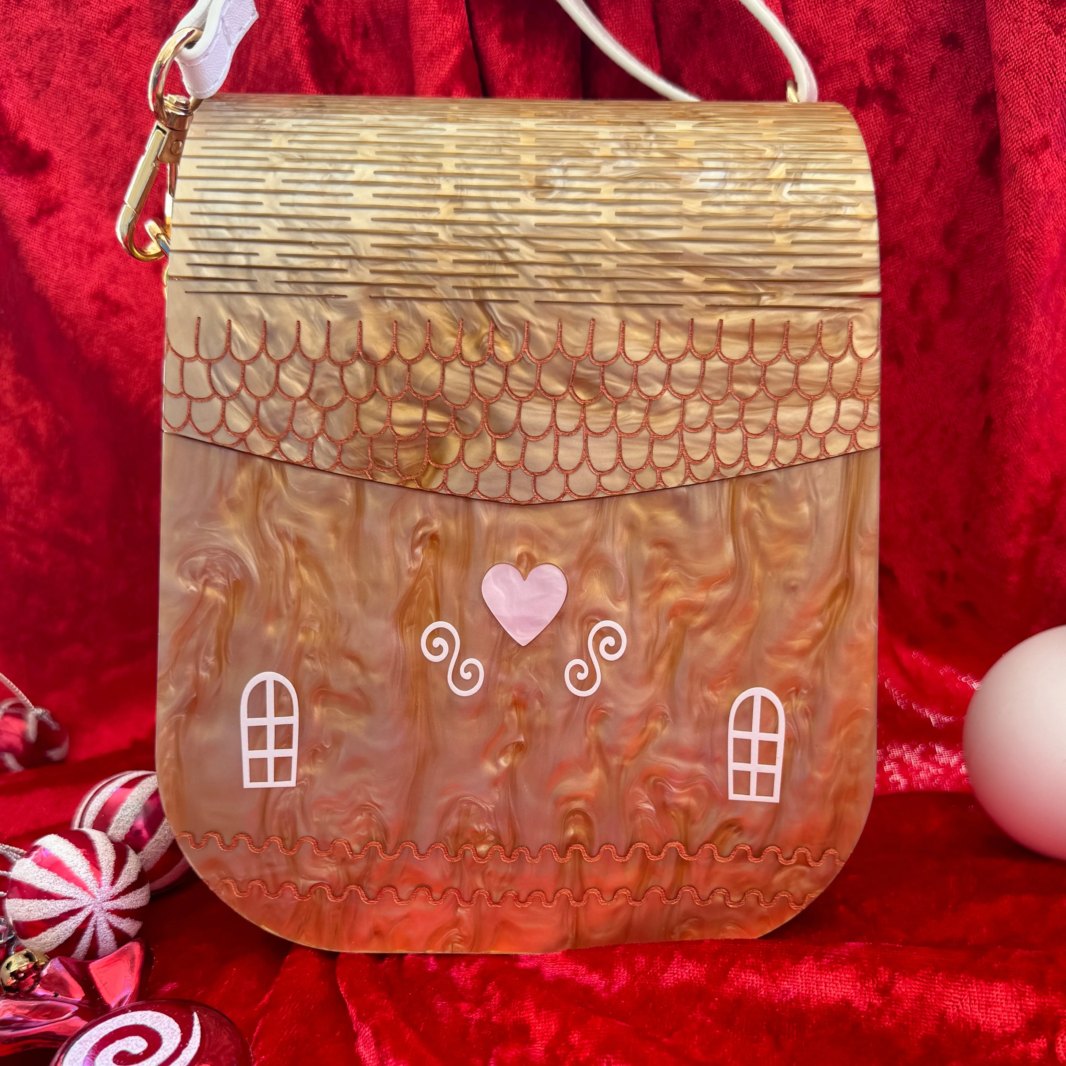 Gingerbread house small - handbag