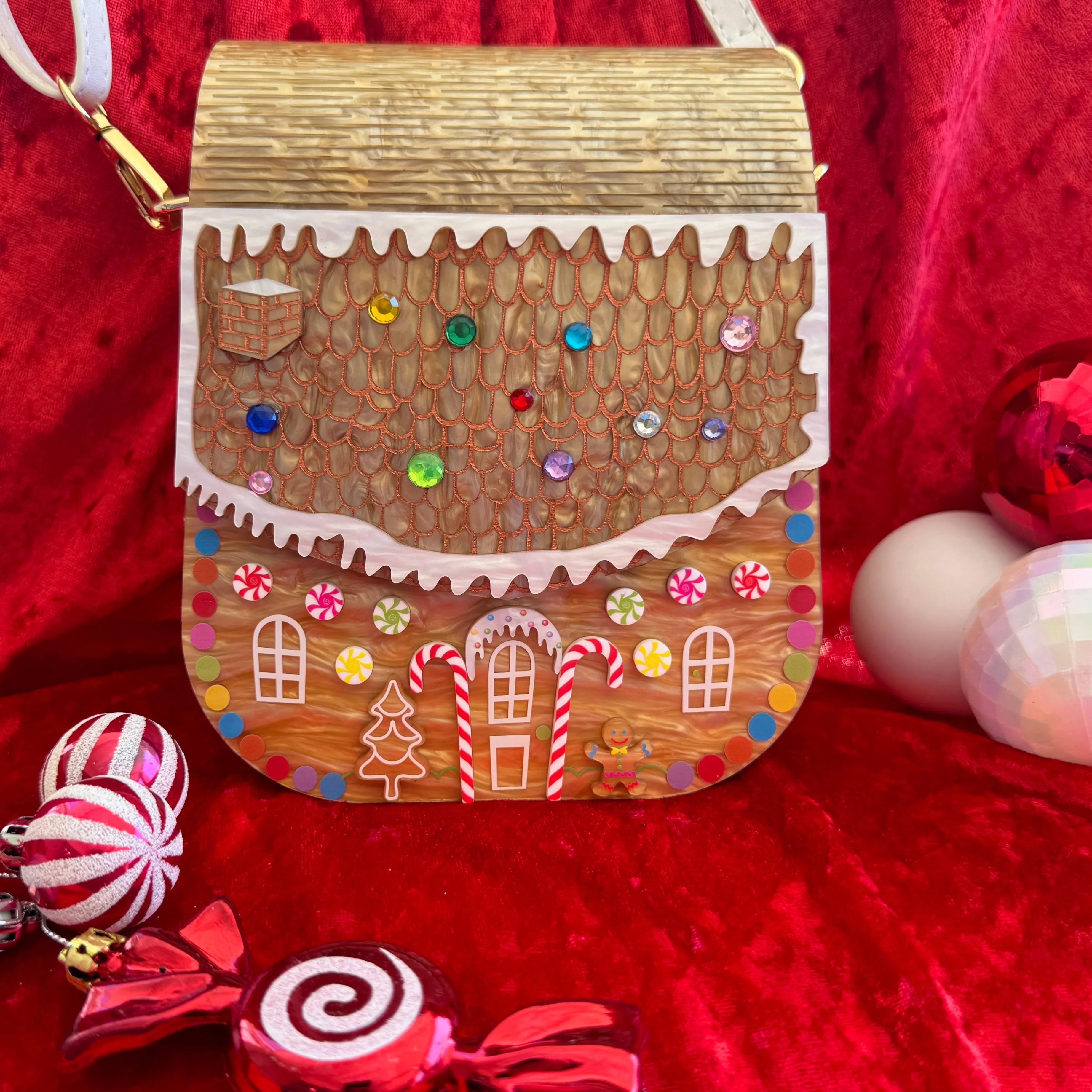 Gingerbread house small - handbag