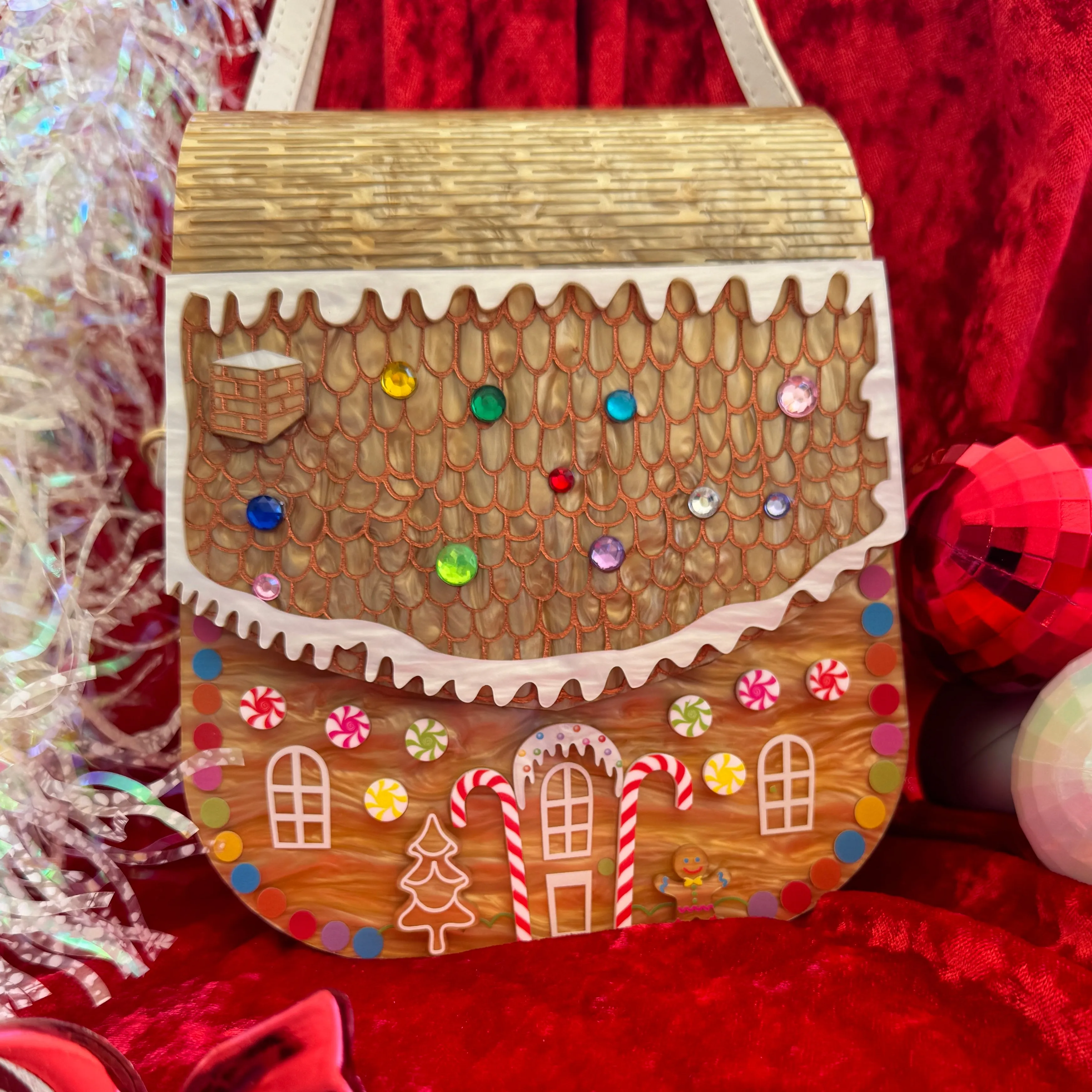 Gingerbread house small - handbag