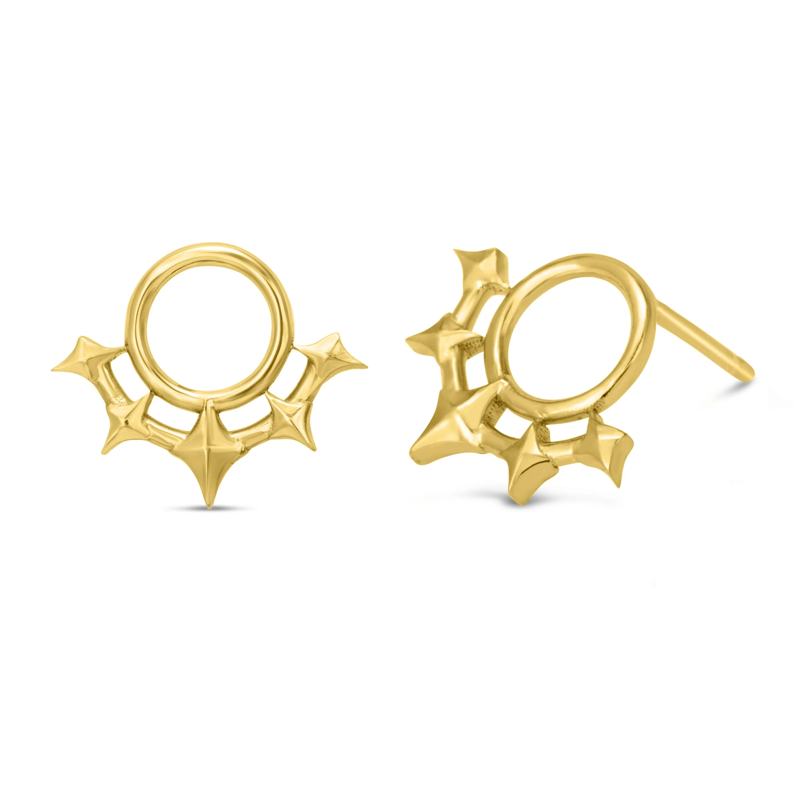 God Form Venti Circle Stud Earrings