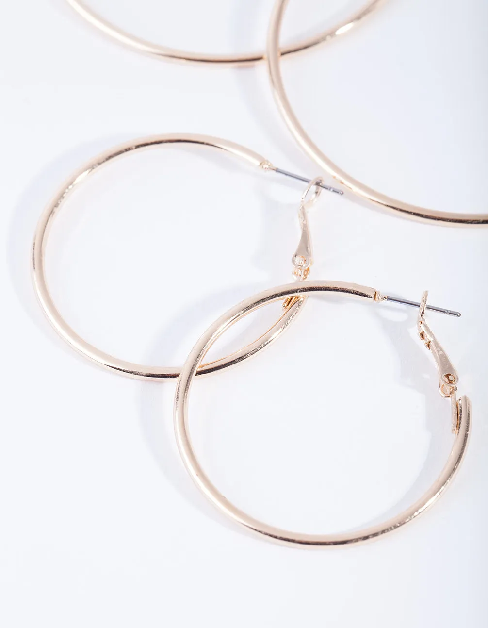 Gold Double Size Hoop Earring Pack