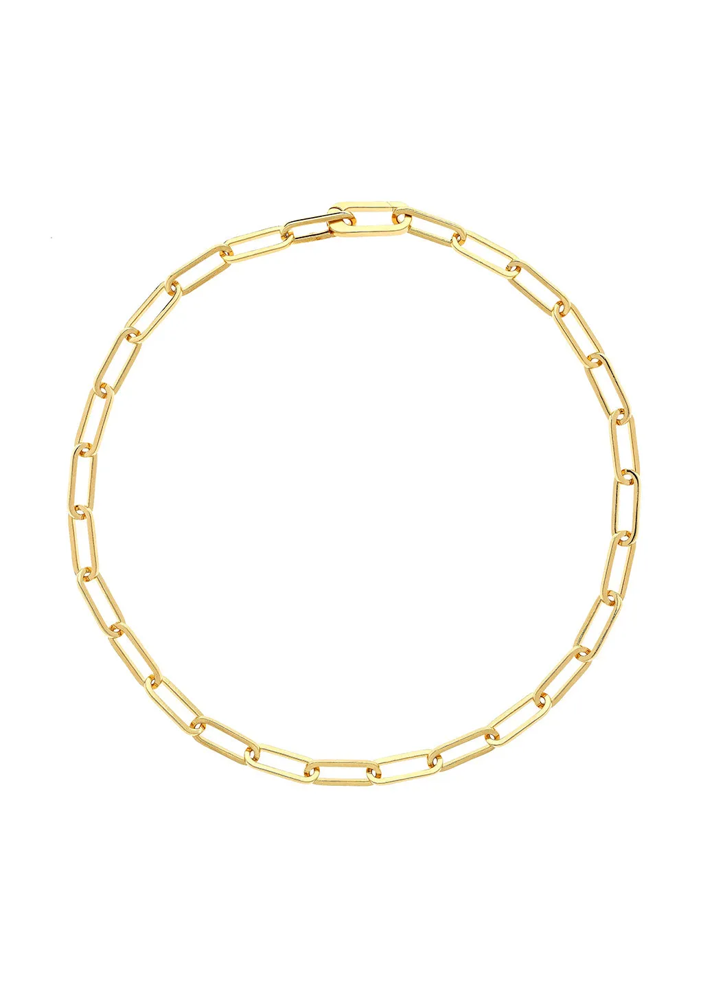 Gold Paperclip Chain Necklace