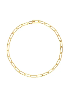 Gold Paperclip Chain Necklace