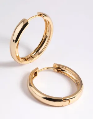 Gold Plated Hinge Hoop Earrings