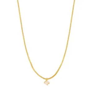 Gold Plated Zircon Pendant Necklace