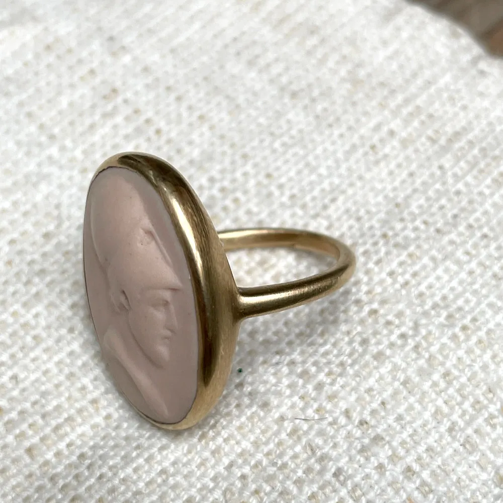 Gold Soldier Ring in Blush