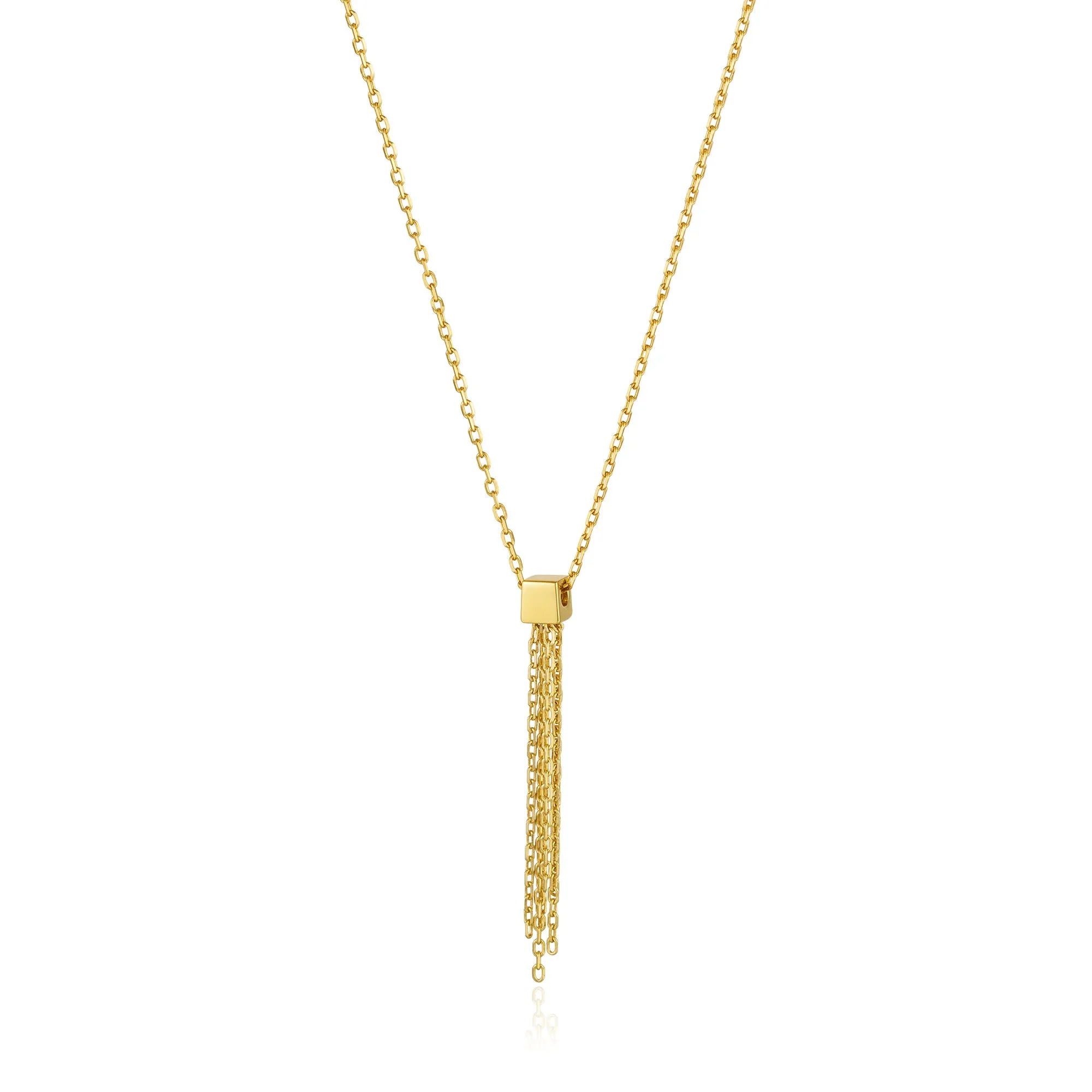 Gold Tassel Drop Necklace