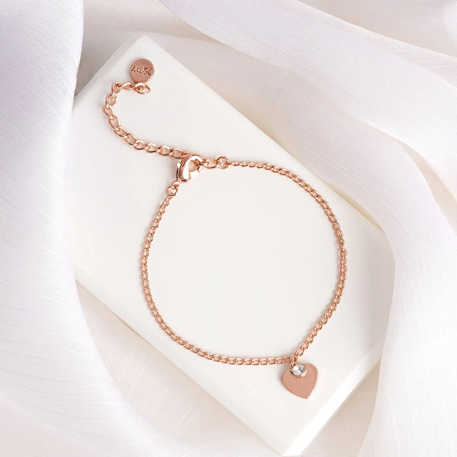 Heart of Rose Gold Bracelet Charm