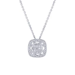 Heirloom Cushion Diamond Necklace