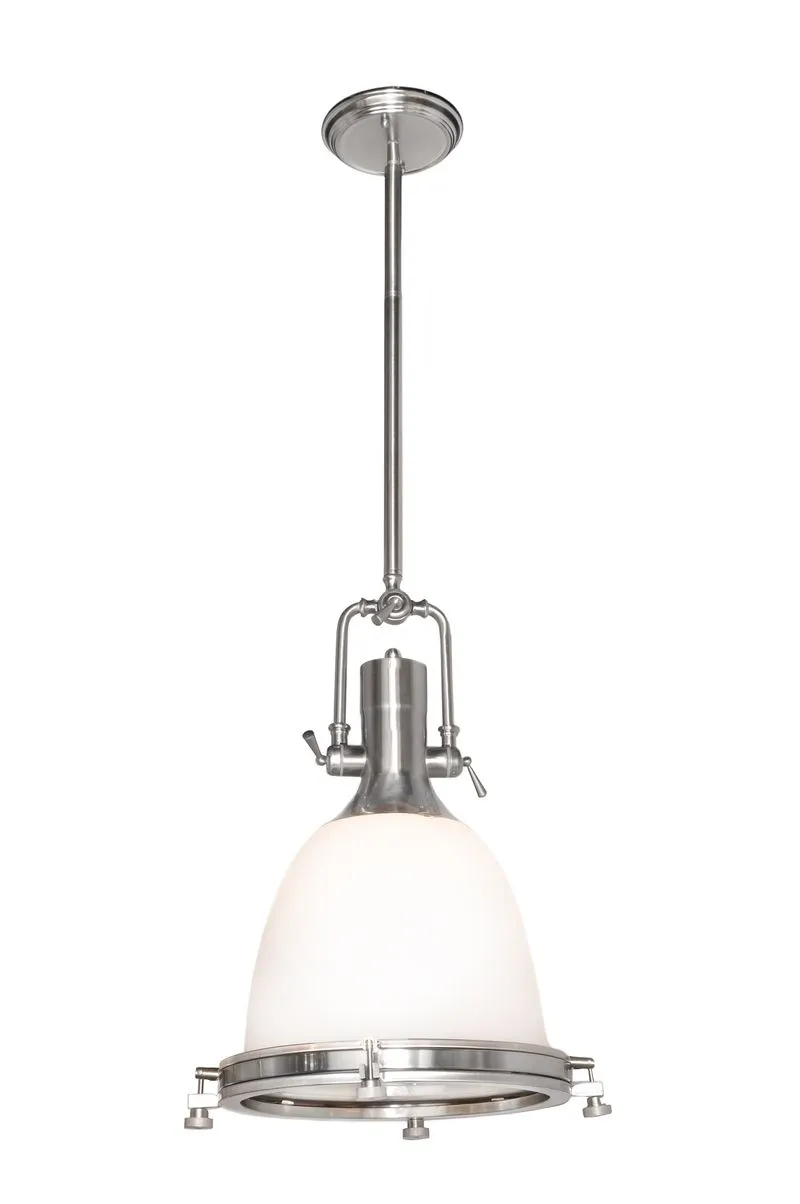 Hi-Bay 23.5" Single Light Pendant in Satin Nickel