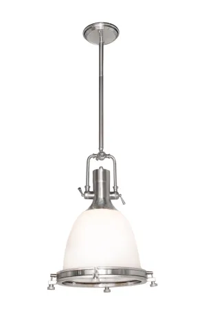 Hi-Bay 23.5" Single Light Pendant in Satin Nickel