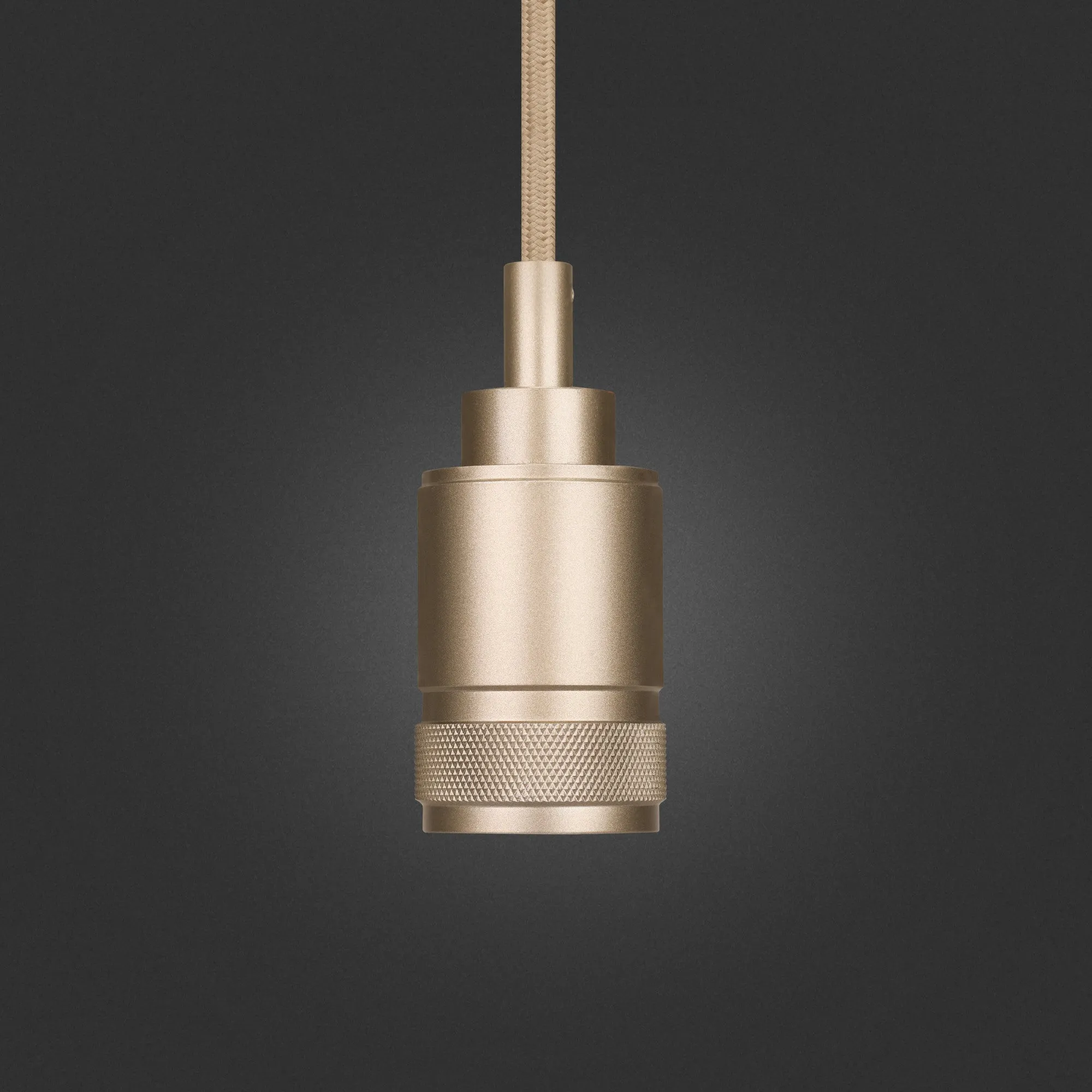 Industrial Style Pendant Light Fixture, Matte Gold Finish (No Bulb or Shade Included)