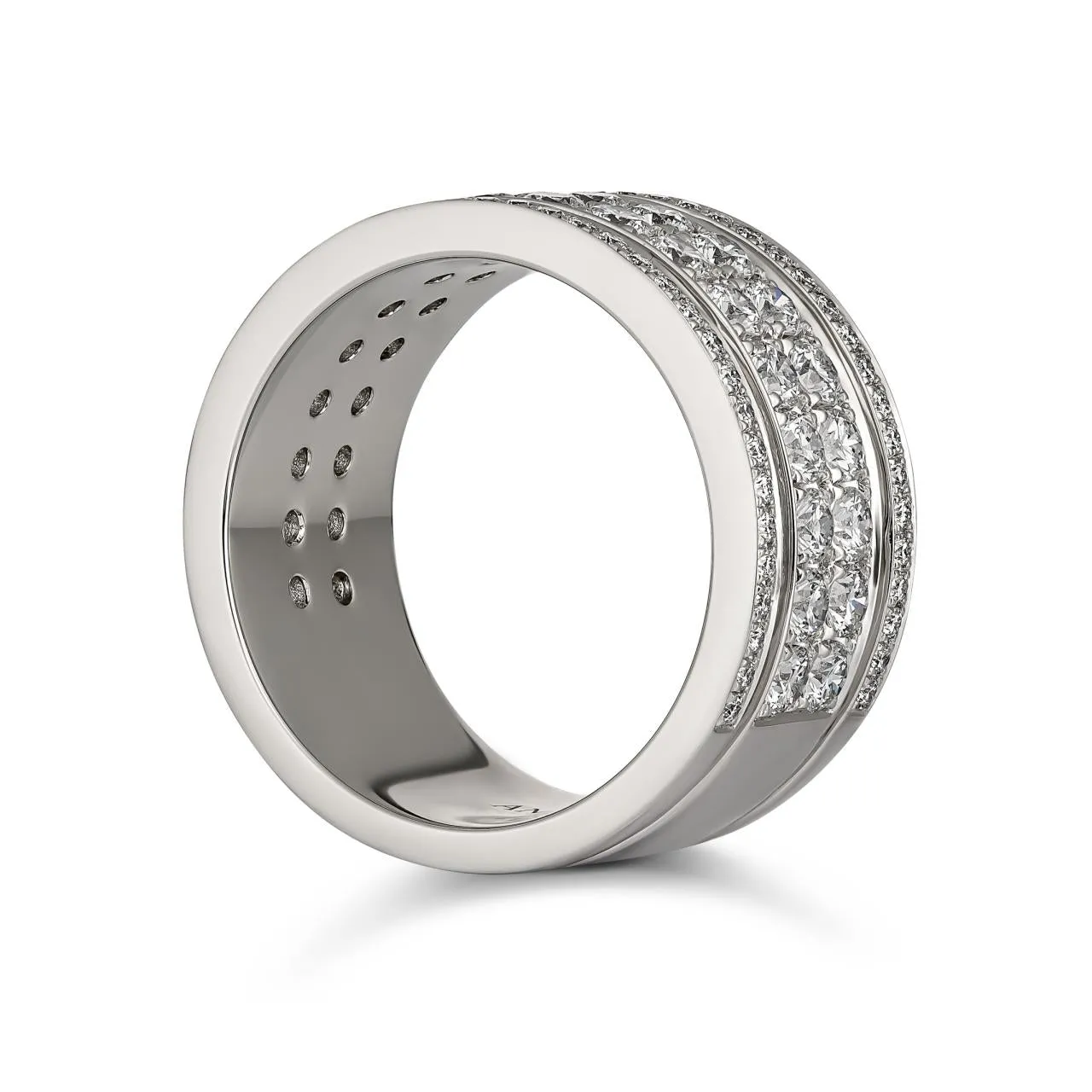 Irving Double Diamond Ring | White Gold