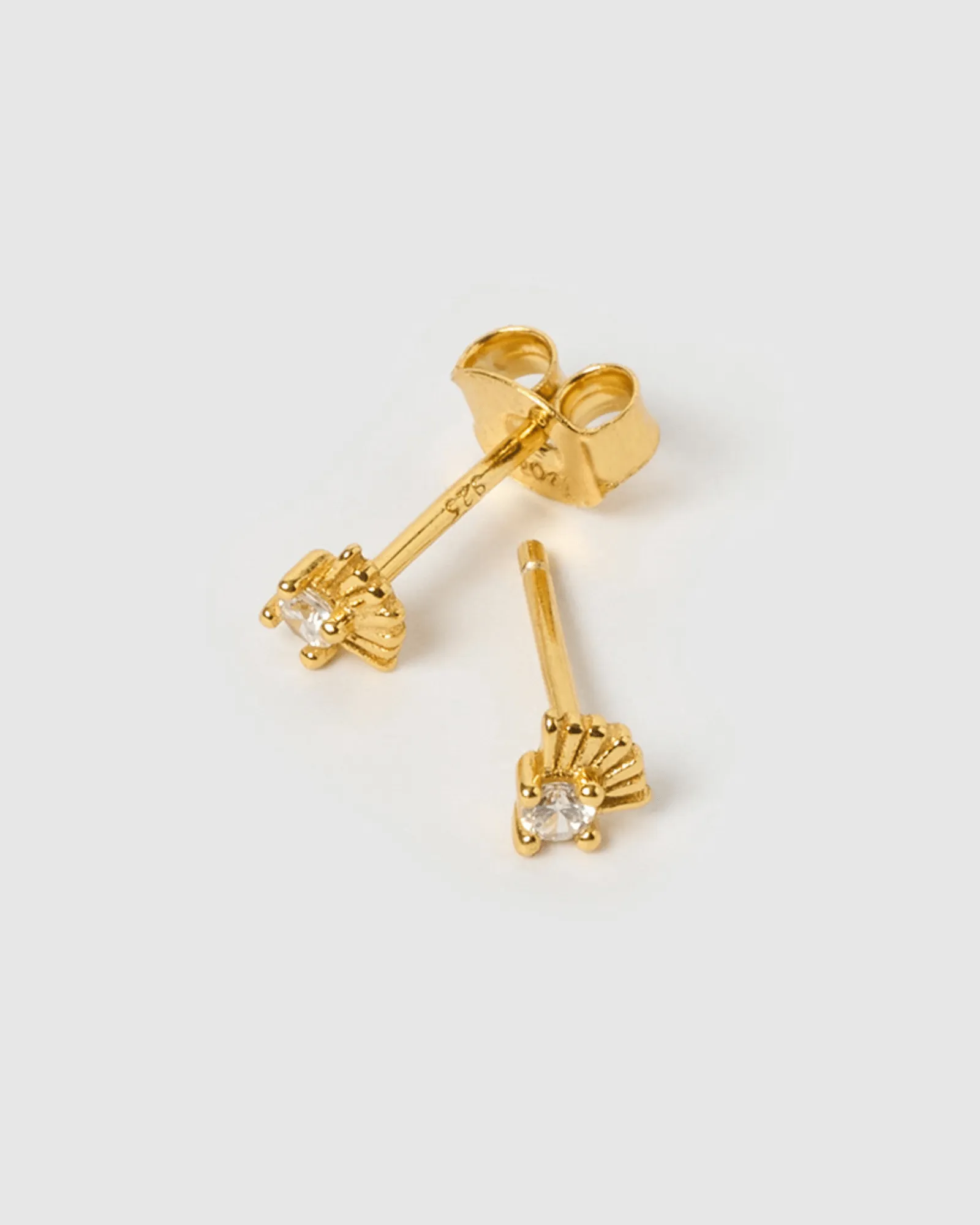 Izoa Mira Stud Earrings Gold