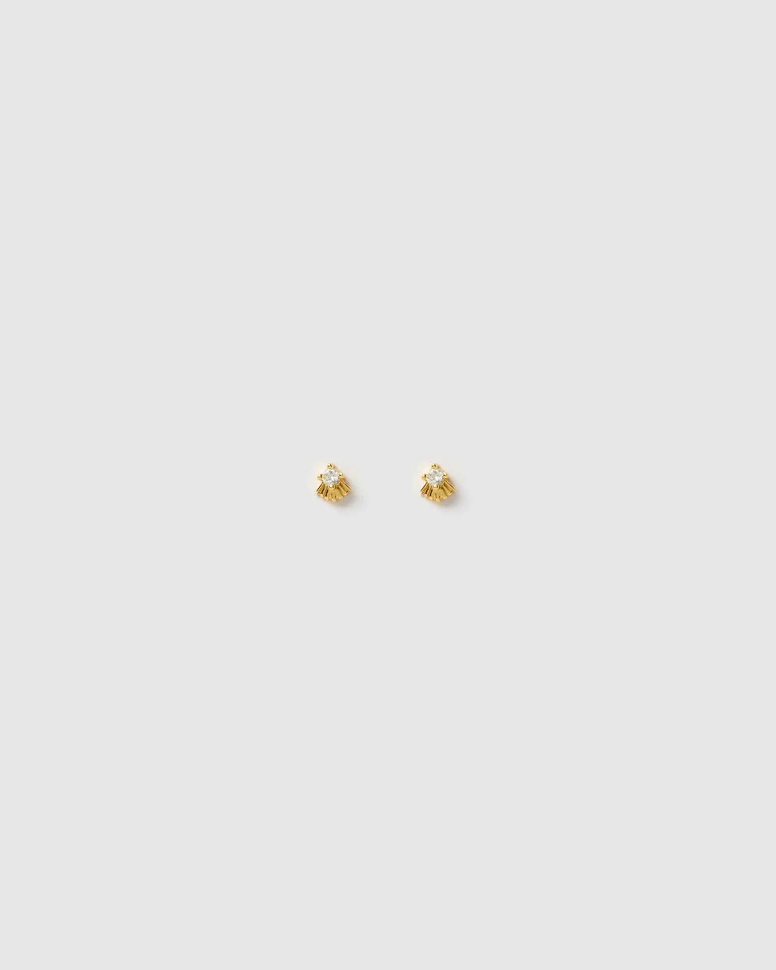 Izoa Mira Stud Earrings Gold