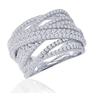 Lafonn Simulated Diamond Pave Glam Anniversary Ring 7R012CLP05