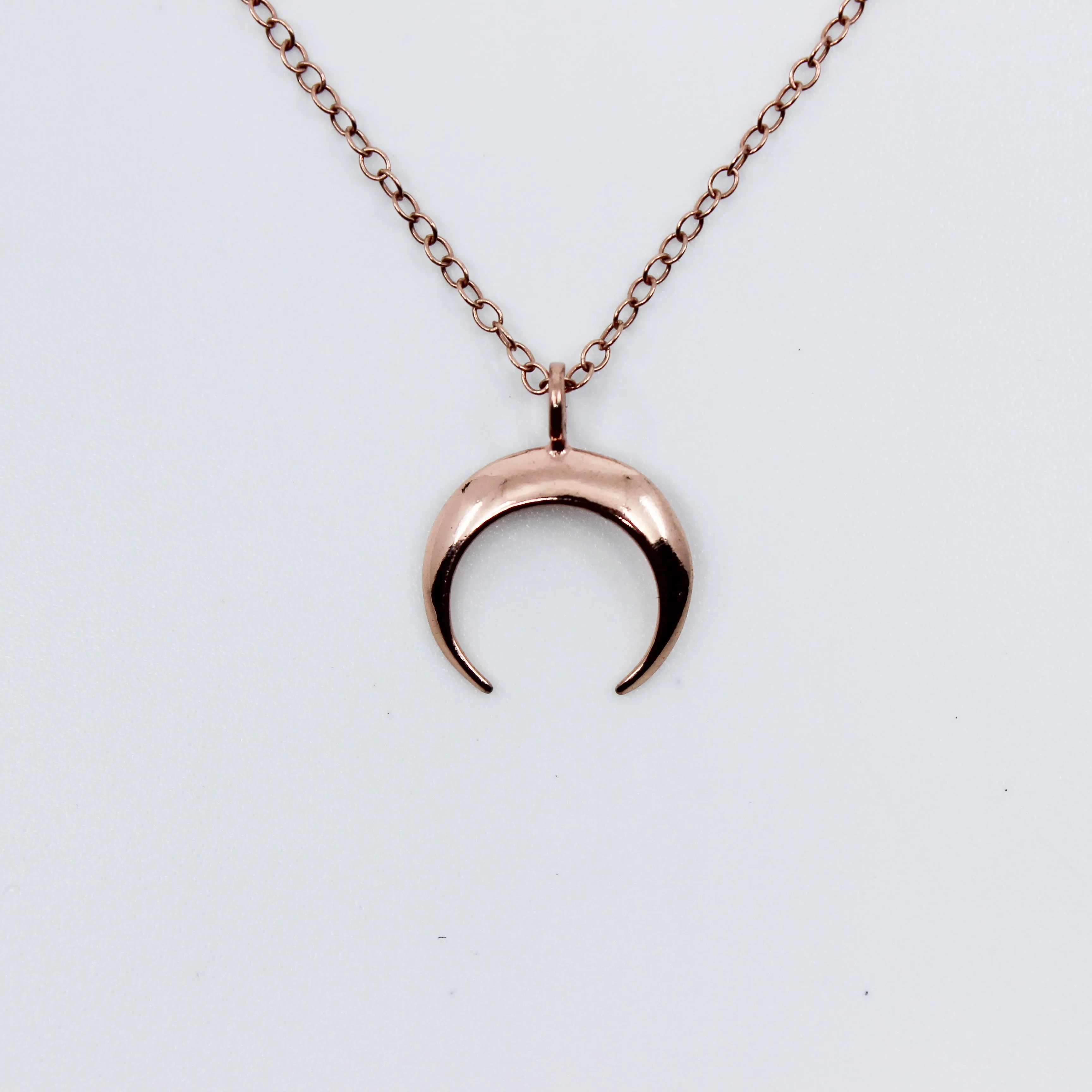 Life is Short // Small Crescent Necklace, Gold Silver or Rose Gold Moon // BH-N015