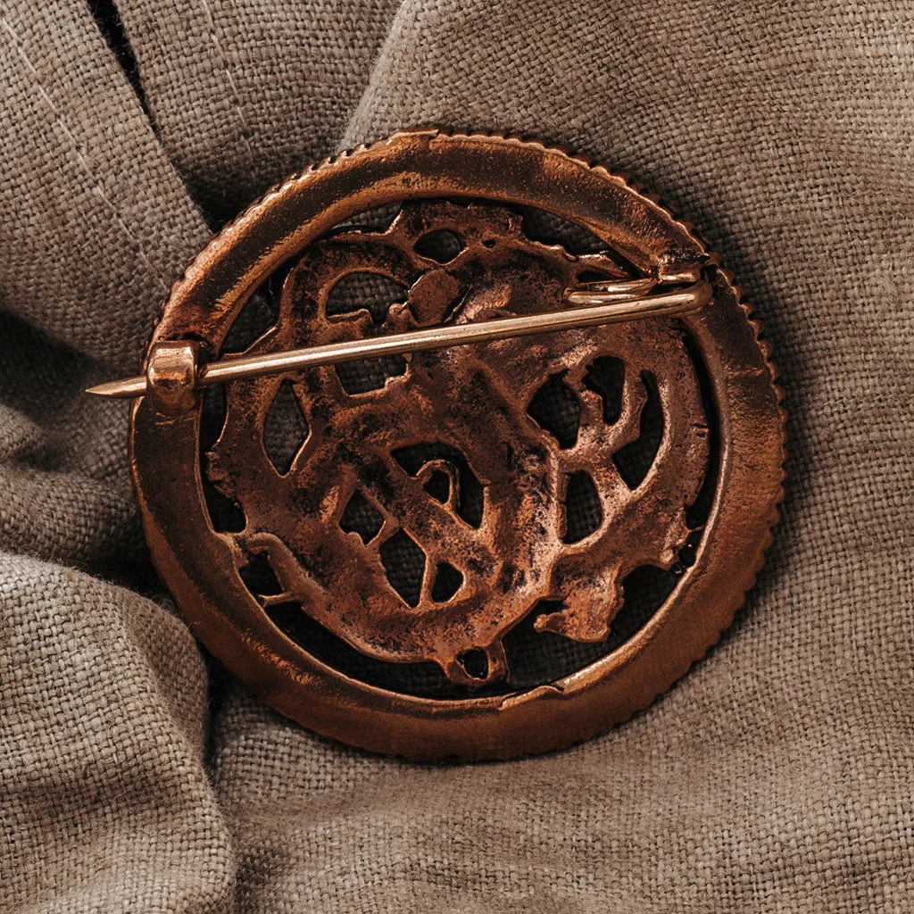 Lindworm Brooch, Bronze