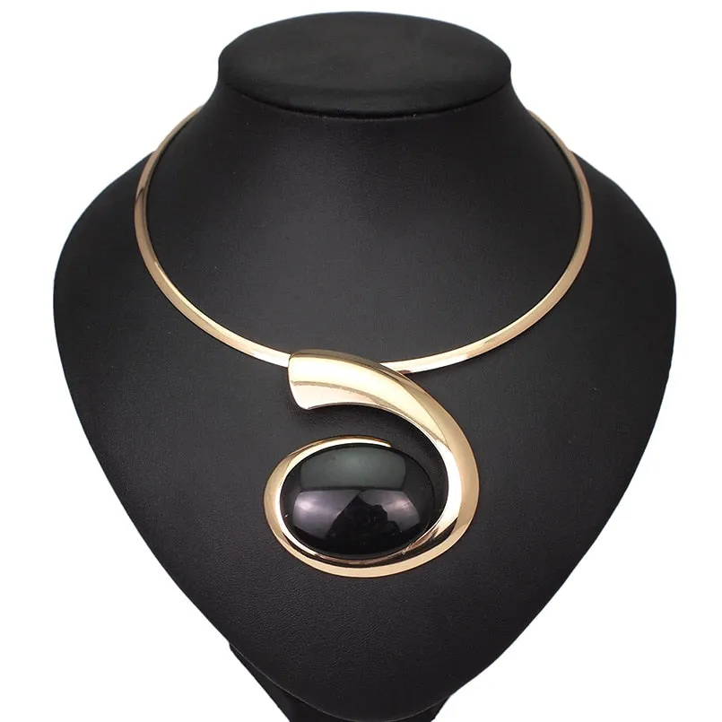 Make A Statement with this Glamourous Oval Jewelry Set or Cuff Bracelet, FAB Necklace, Can purchase separately