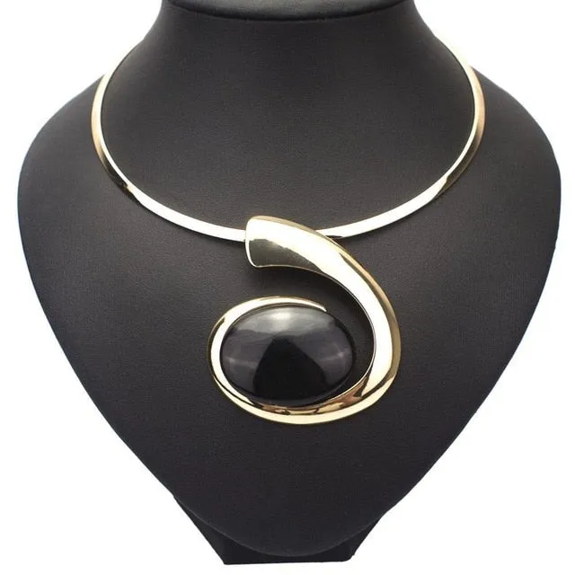 Make A Statement with this Glamourous Oval Jewelry Set or Cuff Bracelet, FAB Necklace, Can purchase separately