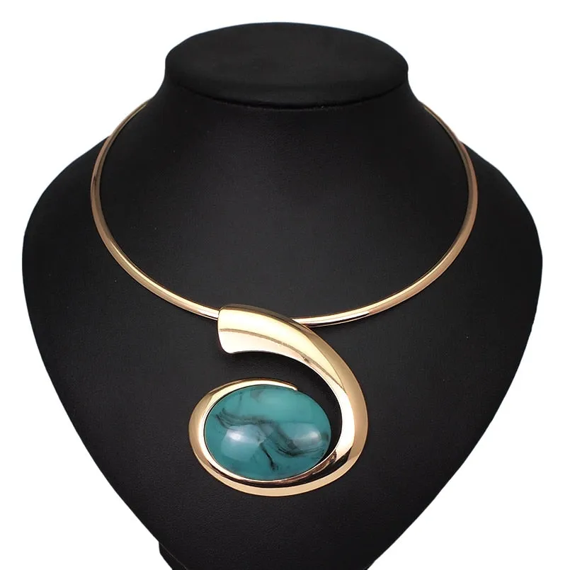 Make A Statement with this Glamourous Oval Jewelry Set or Cuff Bracelet, FAB Necklace, Can purchase separately