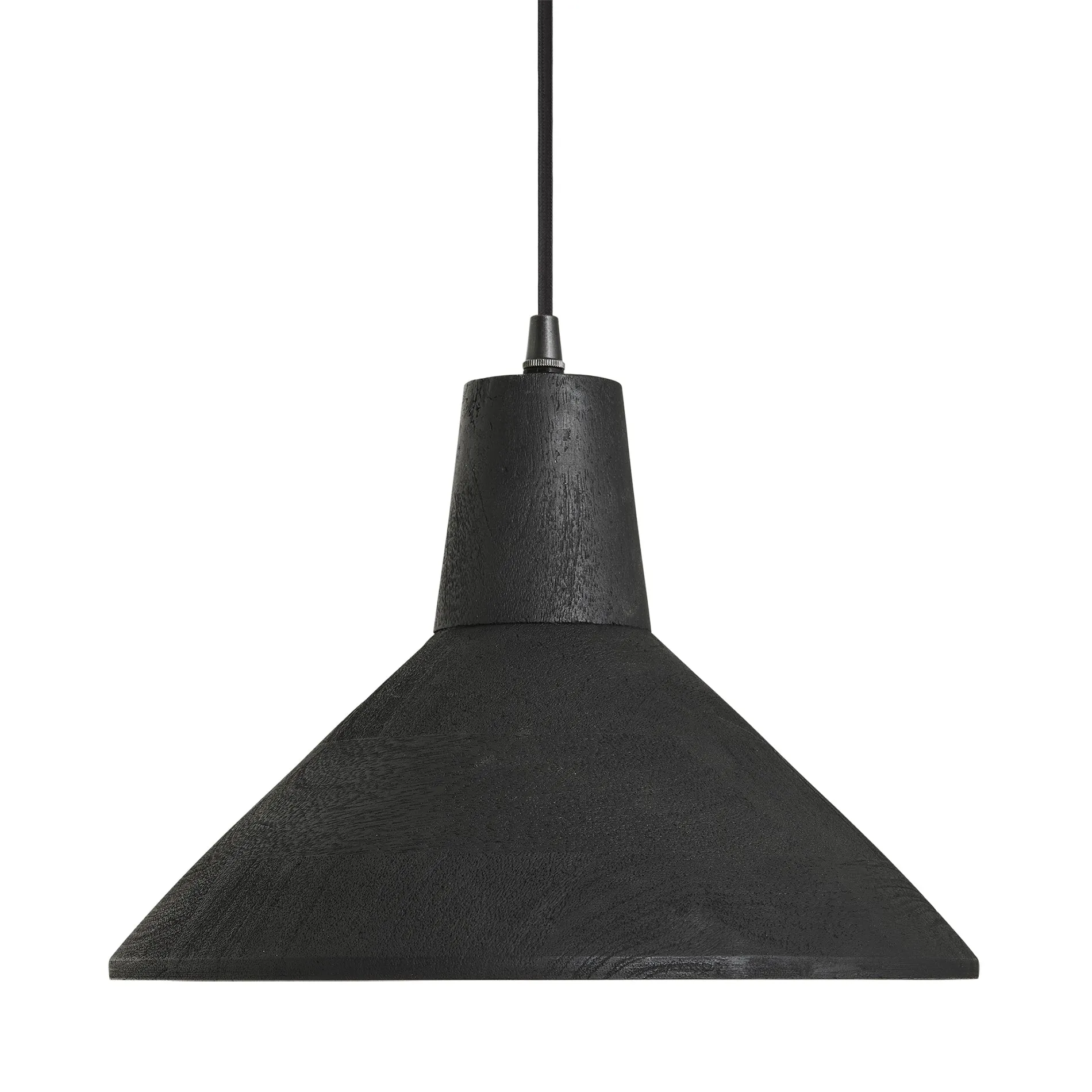 Maribo Wooden Pendant Light - 12 inch - Black