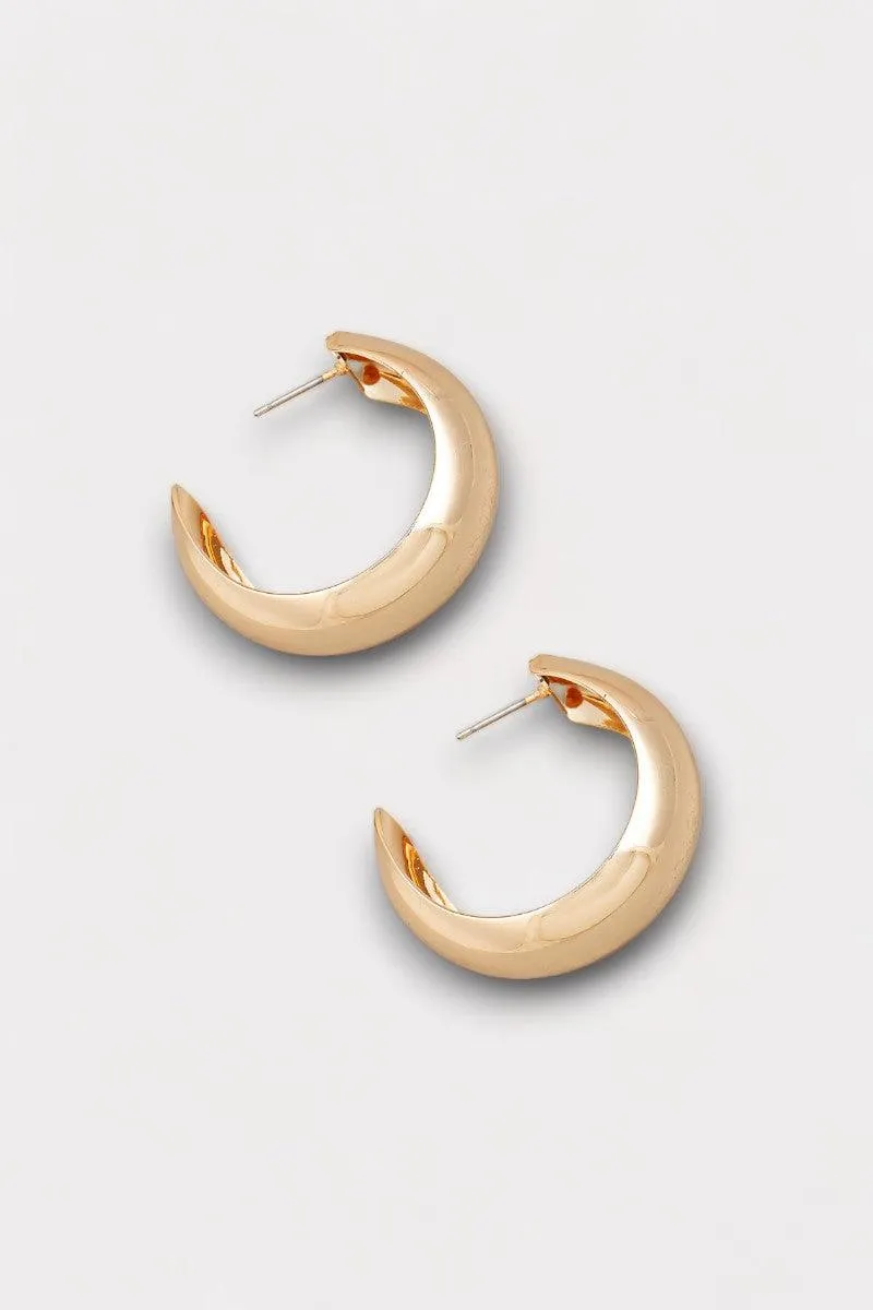 Metallic 40mm Hoop Earrings