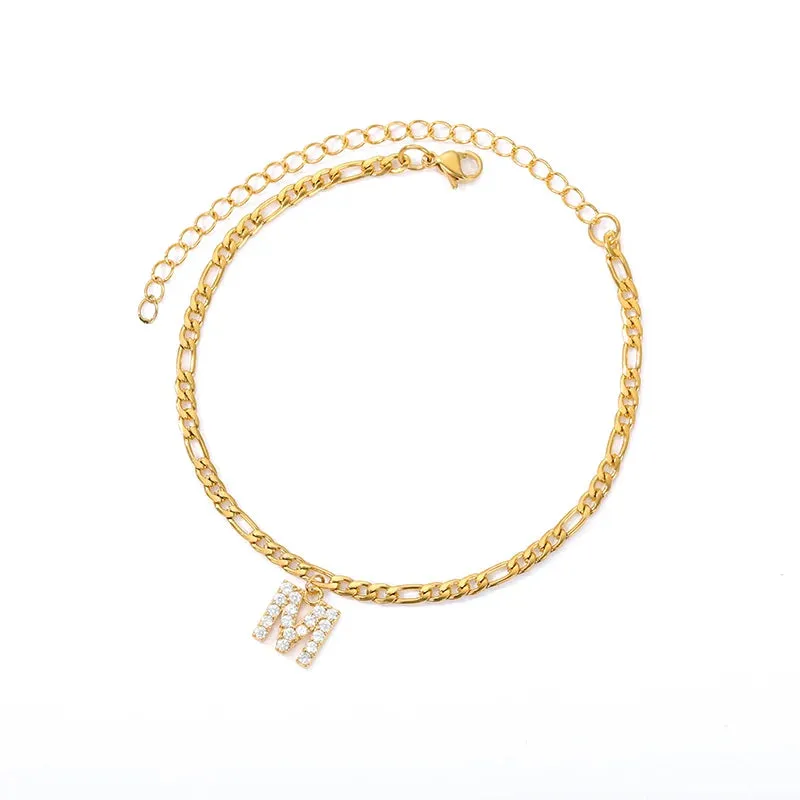 Minimalist A-Z Initial Letter Anklets