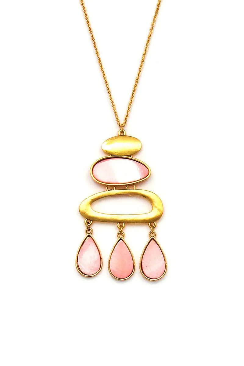 Modern Stylish Pendant Necklace And Earring Set