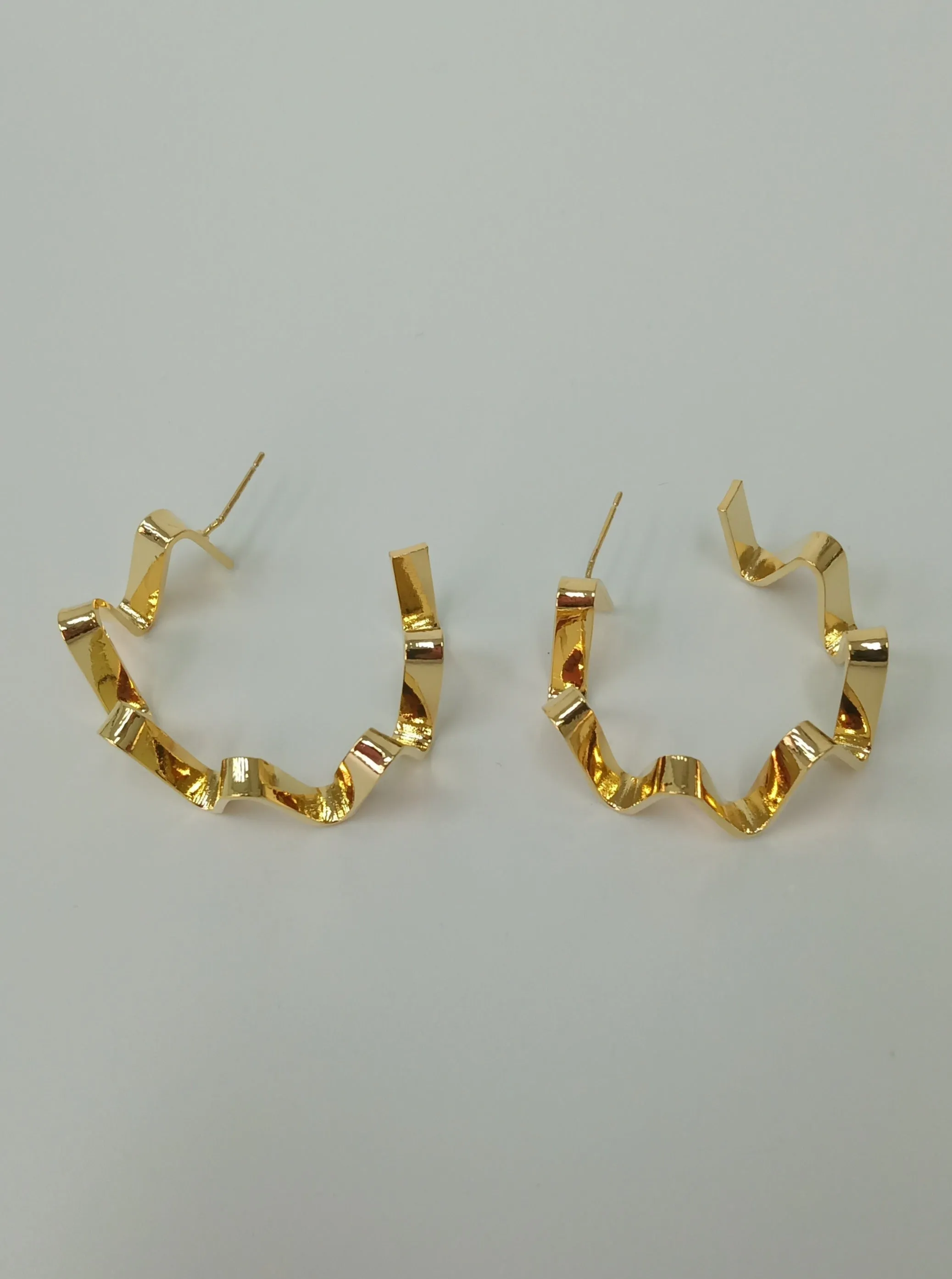 Molten Gold Hoop Earrings