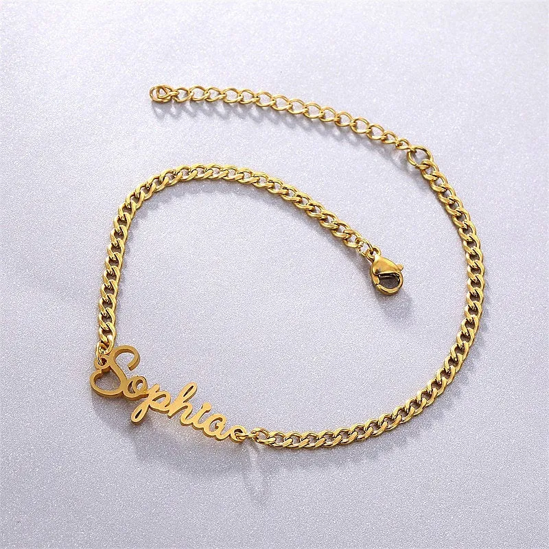 Name Anklet - Initial Anklet - Custom Silver Anklet - Custom Anklet - Personalized Anklet - Custom Name Anklet - Personalized Name Anklet