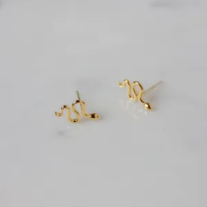 Oceanne Dainty Snake Stud Earrings