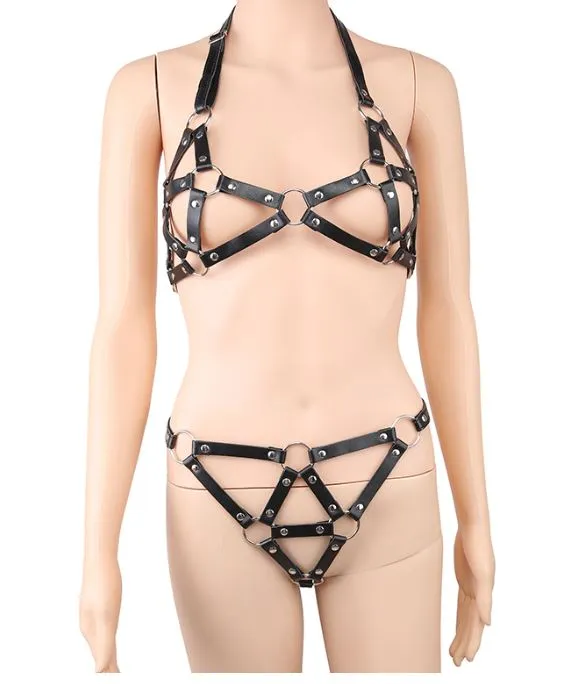 Open Chest Two Piece Fetish Lingerie