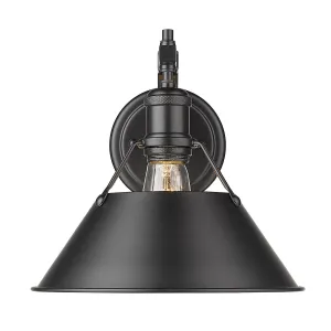 Orwell 1-Light Wall Sconce in Matte Black with Matte Black Shade