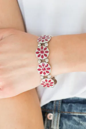 Paparazzi Dancing Dahlias Red Bracelet