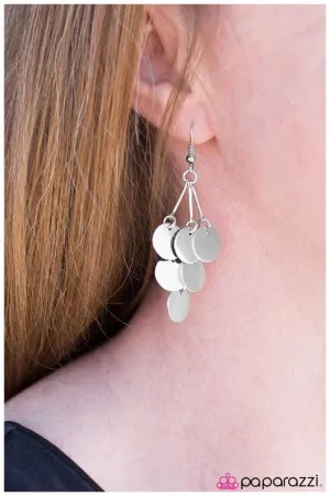 Paparazzi Earring ~ Mirror Image - Silver