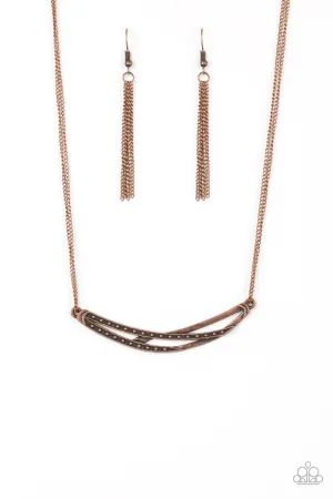 Paparazzi Necklace ~ Moto Modern - Copper