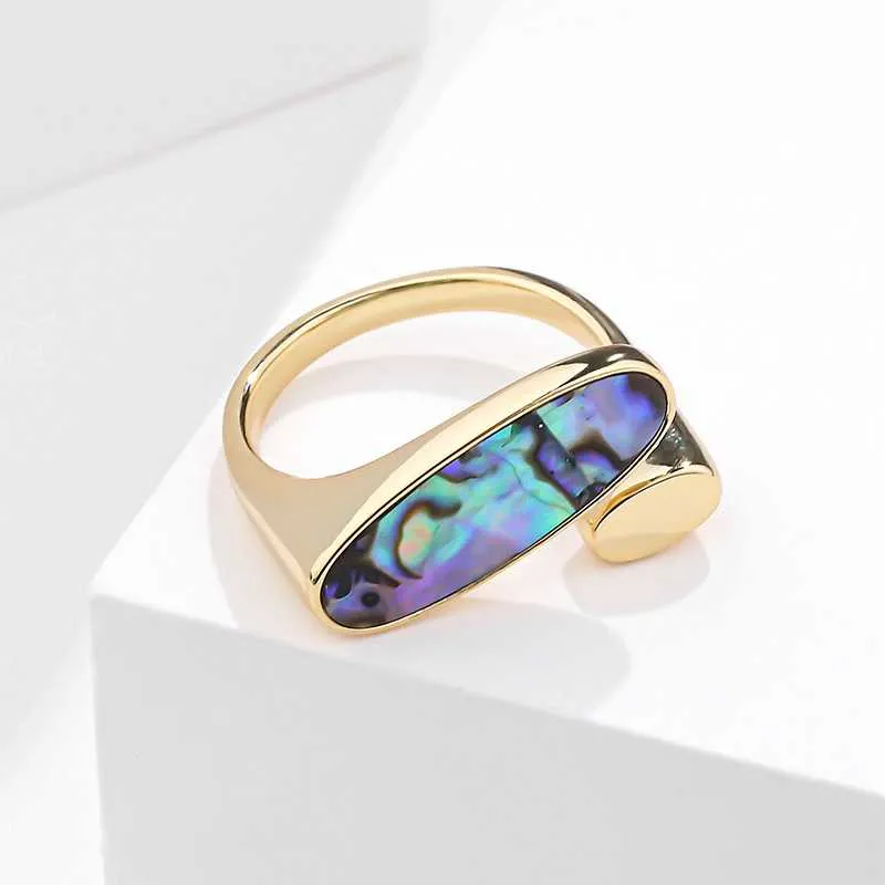 Paua Shell Open Ring