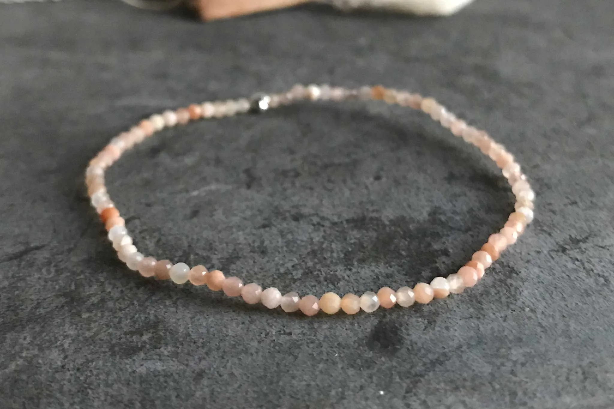 Peach Moonstone Ella | Stone bracelet