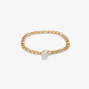 Pearl Cuban Chain Anklet