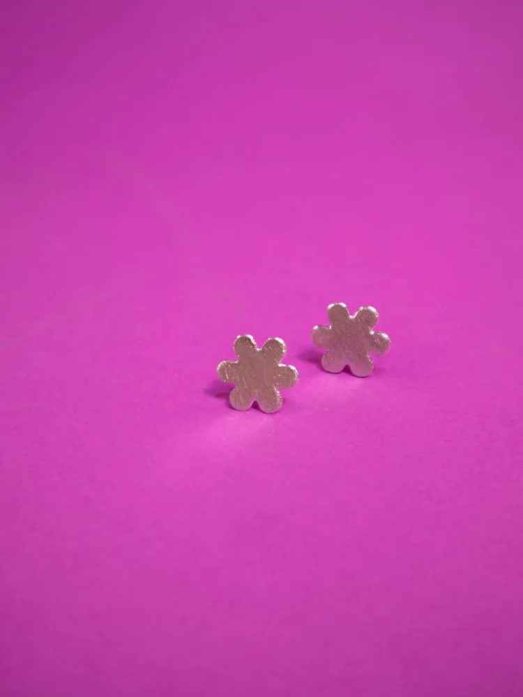 Petite Flower Studs - Silver