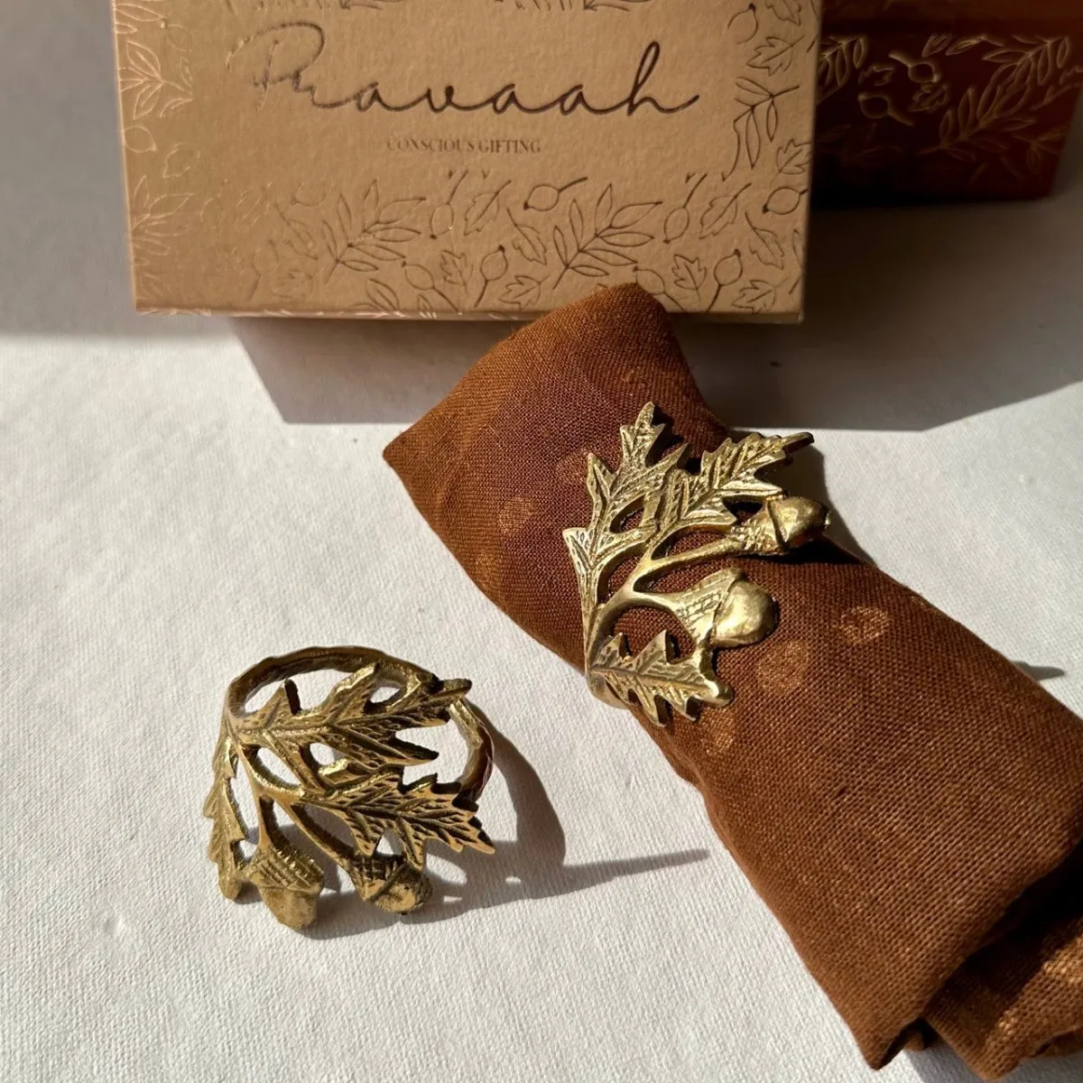 Phool Napkin Rings | Brass Table Decor | Handcrafted