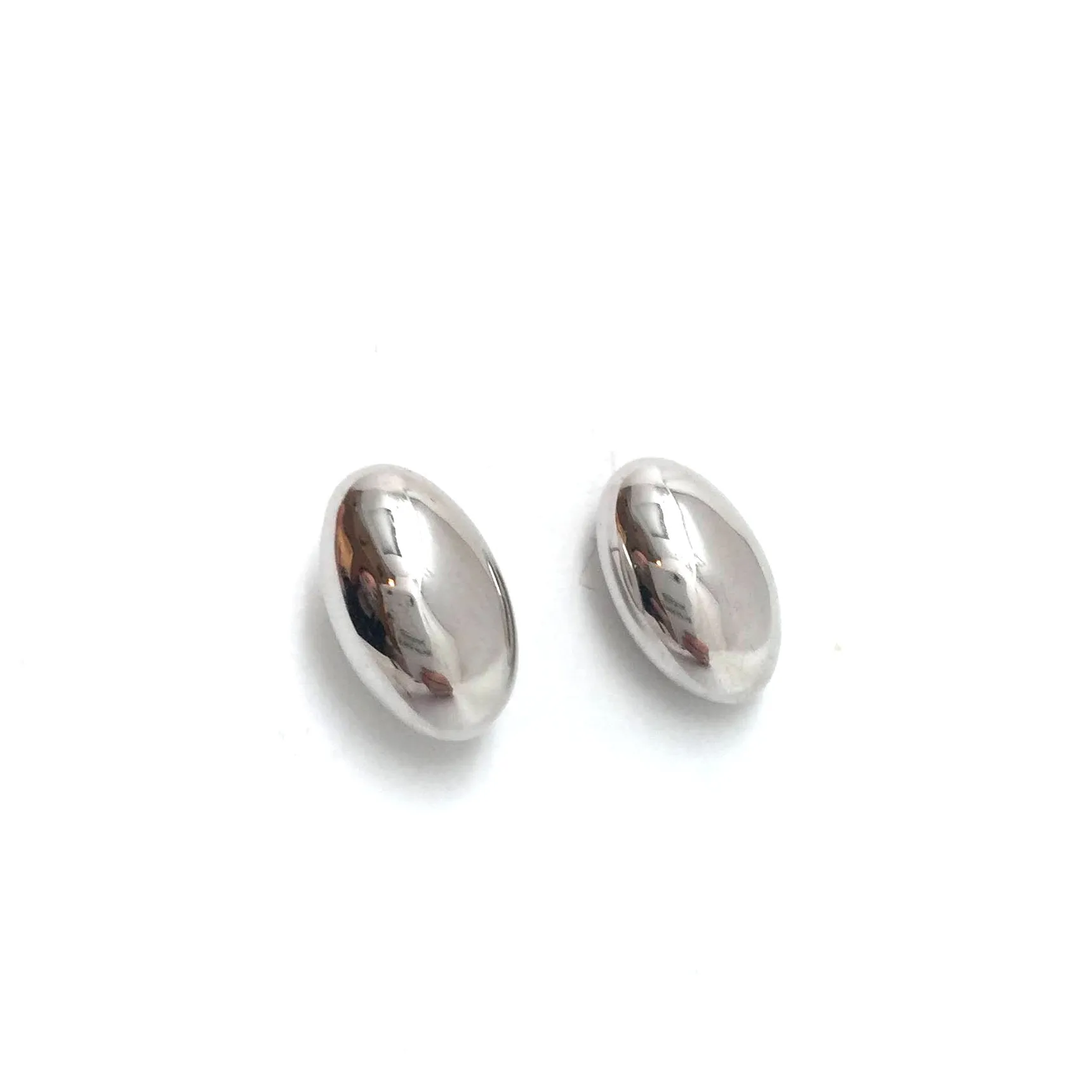 Polished Silver Pod Studs