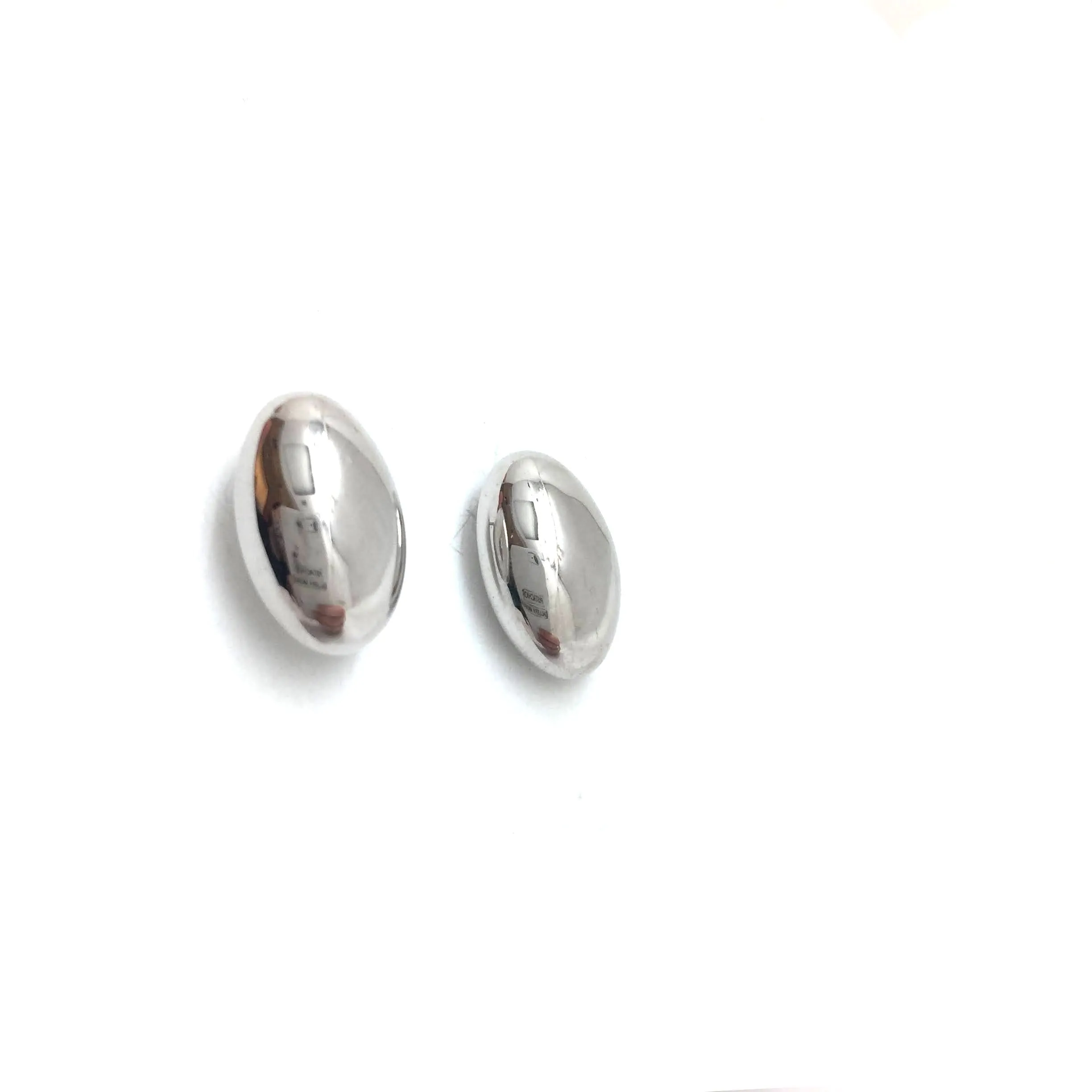 Polished Silver Pod Studs