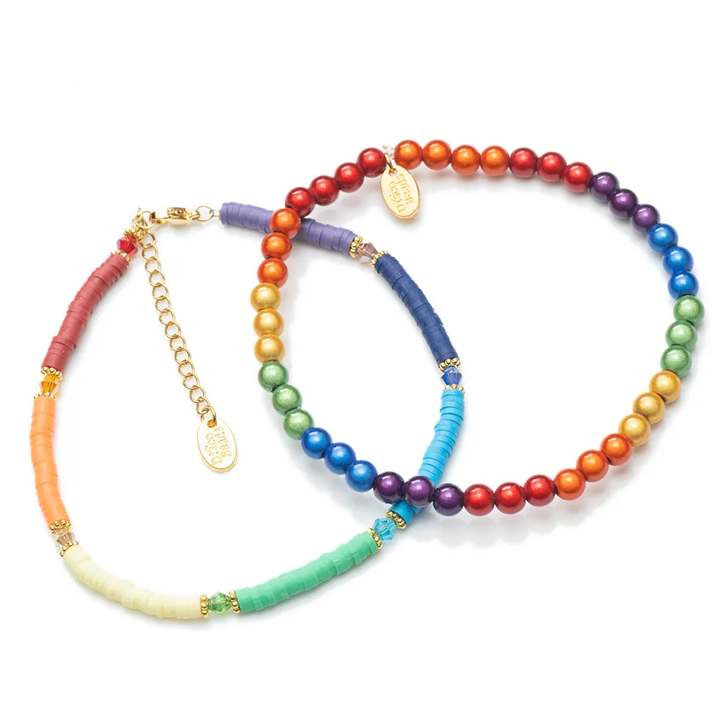 Pride Clay Anklet Set